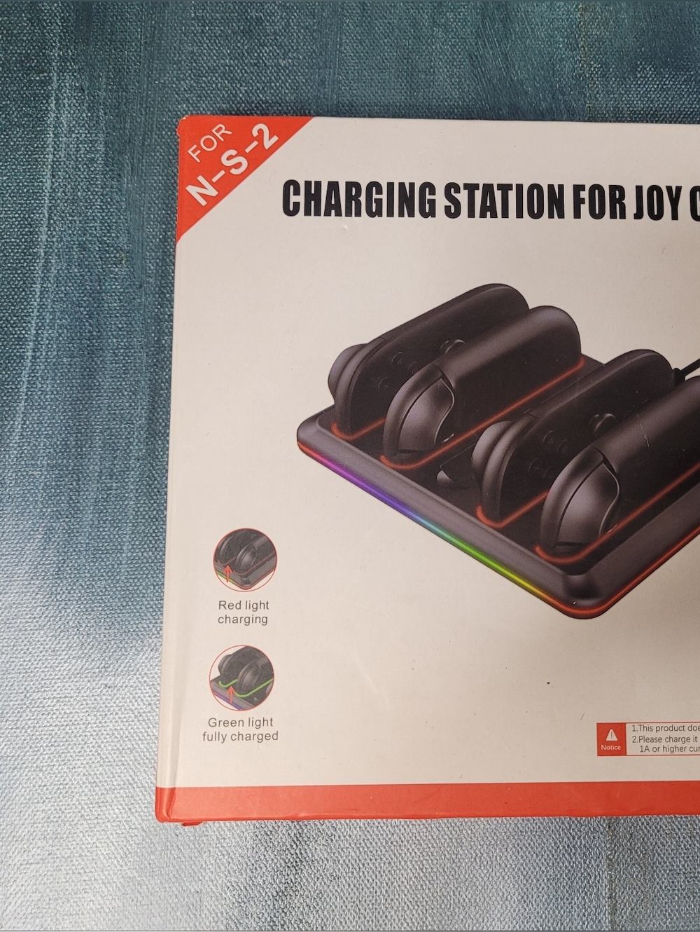 Black Compact Joy Con Charging Station For Nintendo Switch 2